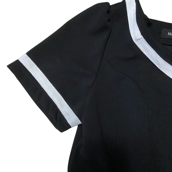 Nihsating Vintage Style Black Red White Polka Dot Rockabilly Swing Dress XL - Picture 4 of 8